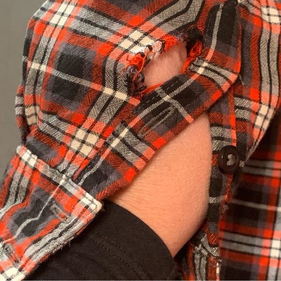 Vintage Flannel Dia De Los Muertos patch. Small Retro Flannel - Picture 11 of 11